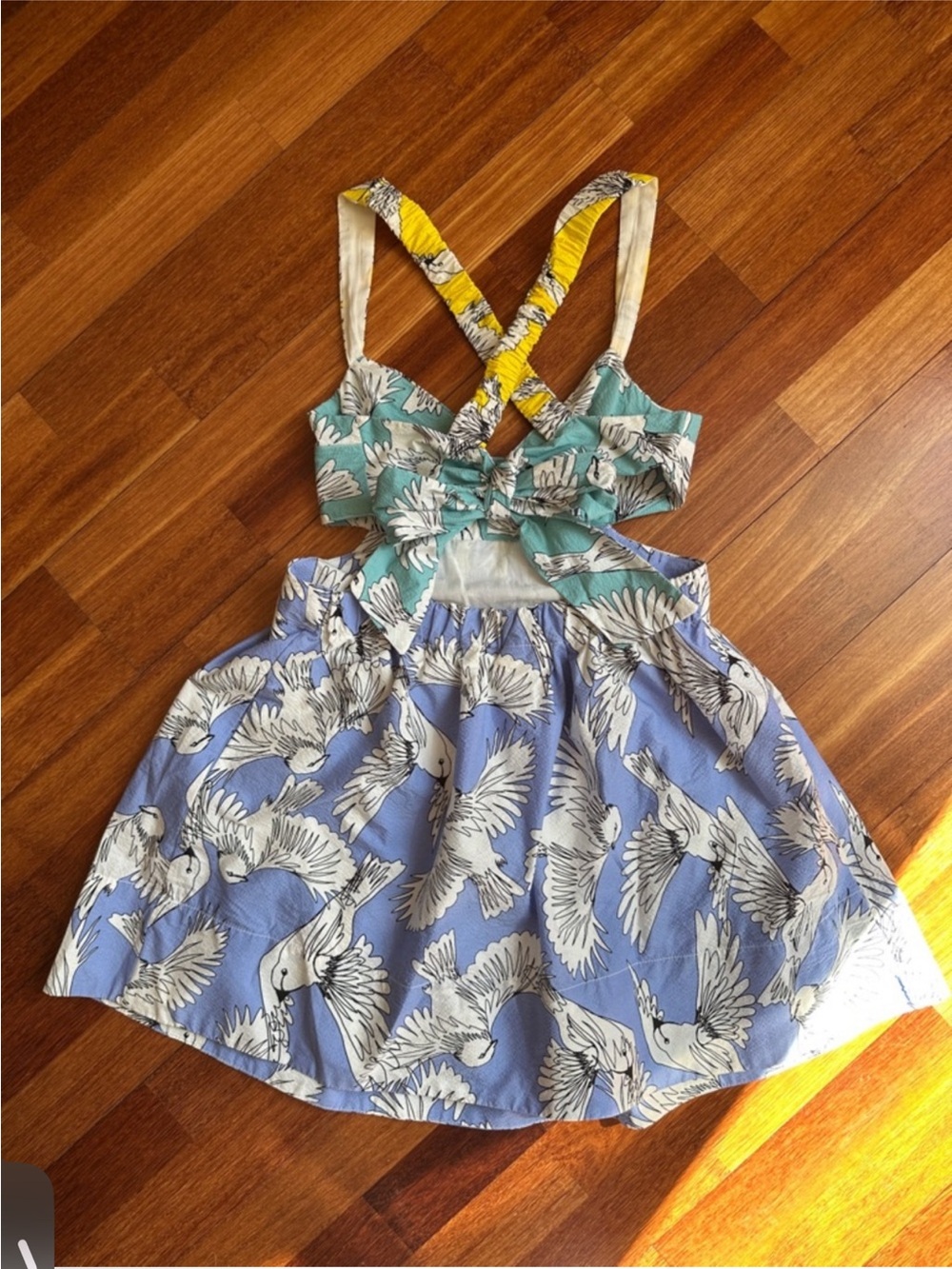 Mauve by Anthropologie Bird-Print Mini Dress - Picture 2 of 5